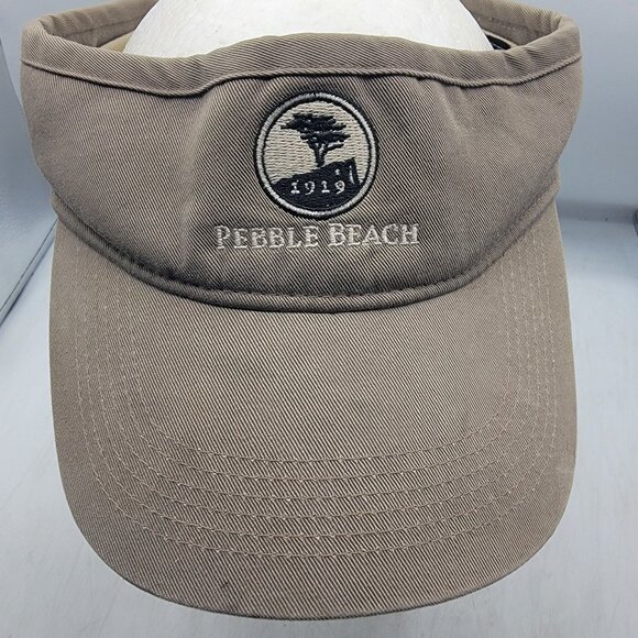 Pebble Beach Gray Golf Visor Hat Cap AHead Vintage Adjustable Casual Outdoors - Picture 7 of 7